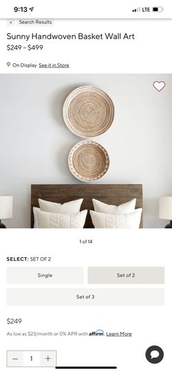 Pottery Barn Sunny Wall Basket