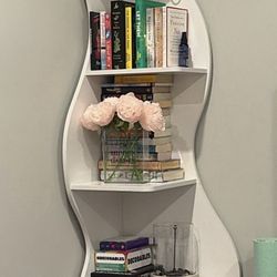 Tribesigns Corner Shelf, Modern 5-Tier Wall Corner Bookshelf