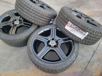 AMG OEM 19" Staggerd Glossy Black Wheels & New Tires For MERCEDES BENZ E350