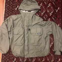Vintage Patagonia SST Fisherman Jacket Large Olive Rare Fly Fishing Wading Jacket