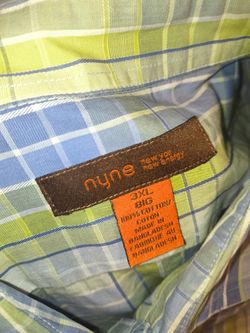 Nyne men’s shirt 3XLT good condition long sleeve multicolor stripes 