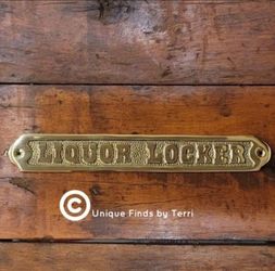 Brand New! 12" Liquor Locker Metal Sign Bar Sign | SHIPPING IS AVAILABLE l