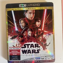 Star Wars Episode VIII The Last Jedi Ultra HD + Blu-Ray New