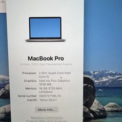 2020 Macbook Pro 13 Inch’s 