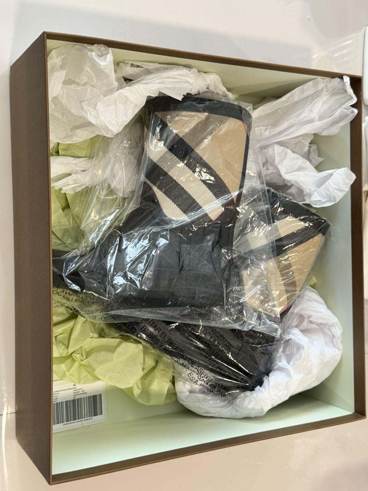 Burberry Kids House Checker Rain Boots