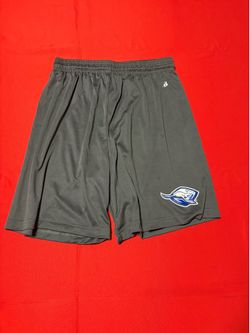 Badger Men's Gray Athletic Jersey Shorts Medium 10" Inseam Drawstring Basketball