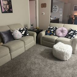 La-Z - Boy Reclining Couch And Loveseat.