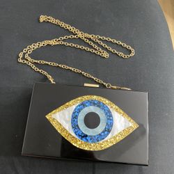 Kurt Geiger Black Authentic Acrylic Clutch Bag