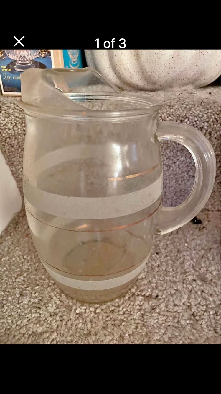 Vintage Glass Pitcher