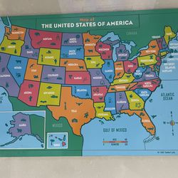 Map of USA wood puzzle