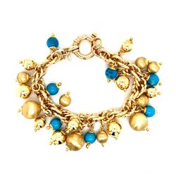 925 Gold Vermeil Charm Bracelet 