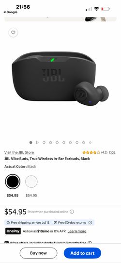JBL Vibe Buds, True Wireless in-Ear Earbuds, Black