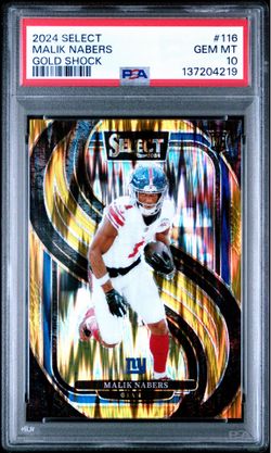 2024 Malik Nabers Gold RC PSA 10