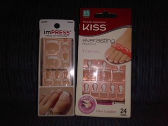 KISS Everlasting French Toenails & Impress Press-on Pedicure