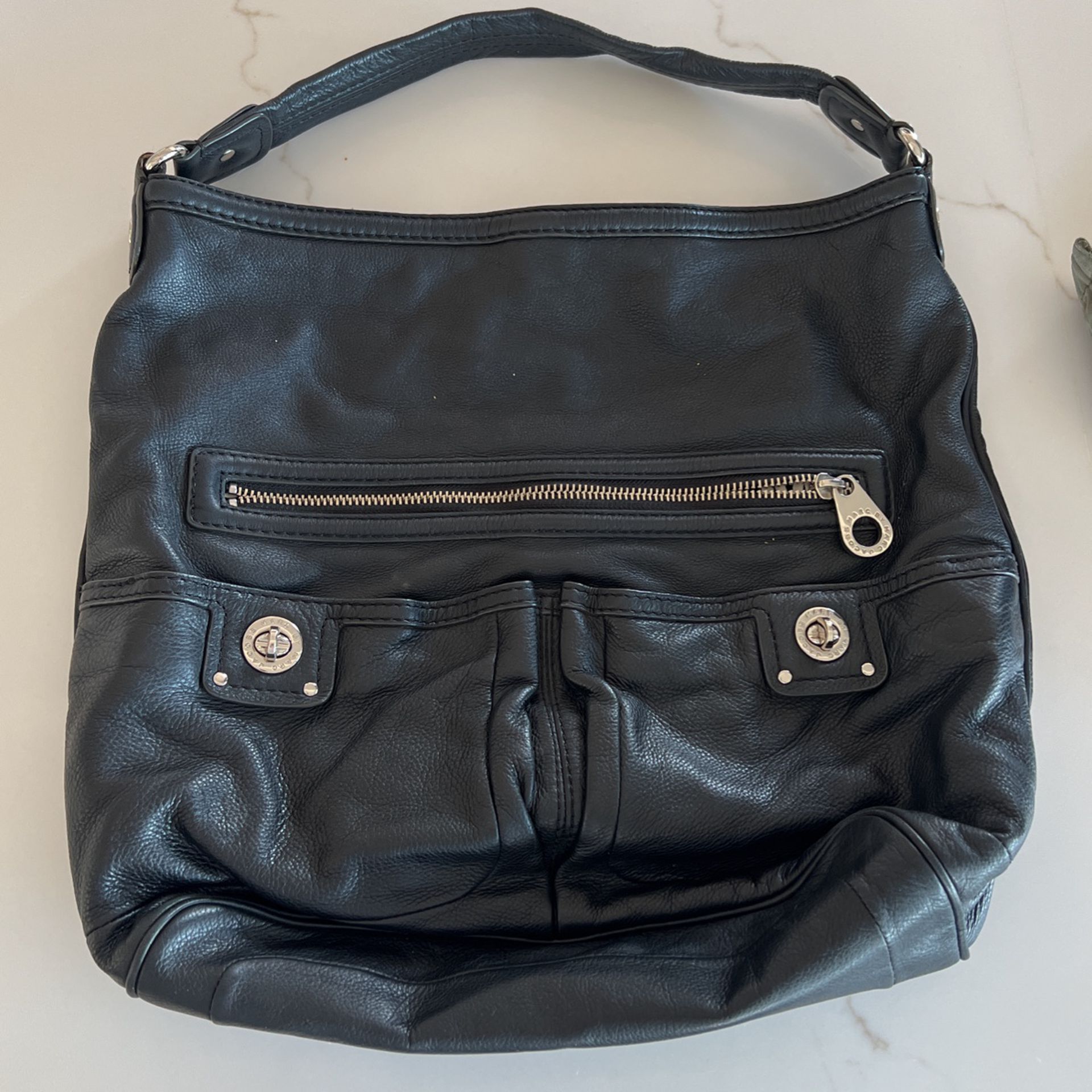 Black Leather Women’s Hobo Slouchy Handbag - Marc By Marc Jacob’s