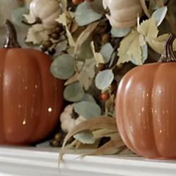 Set of 2 Illuminated Starry Night Glass Pumpkins by Valerie