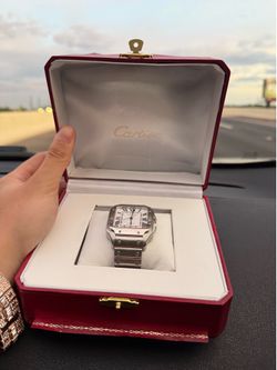 silver cartier watch