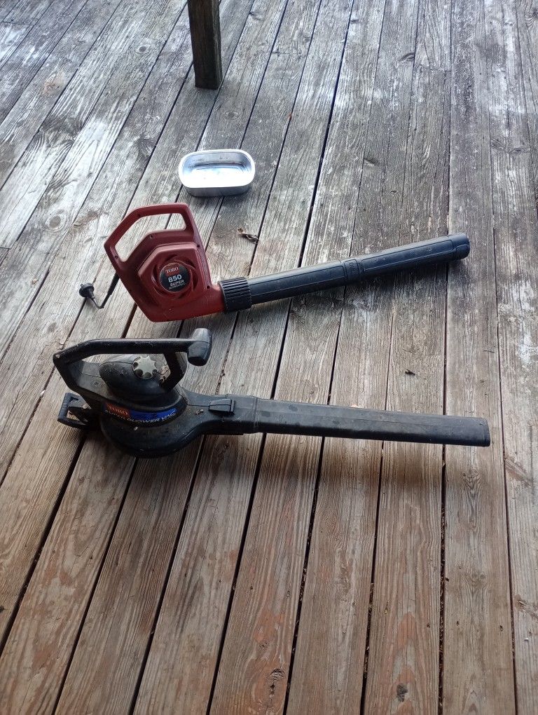 Two Electric Corded Leaf Blowers