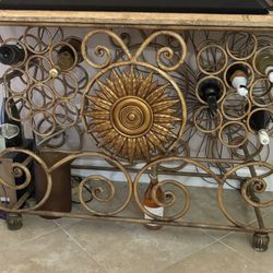 Vintage TV stand With Wine Rack