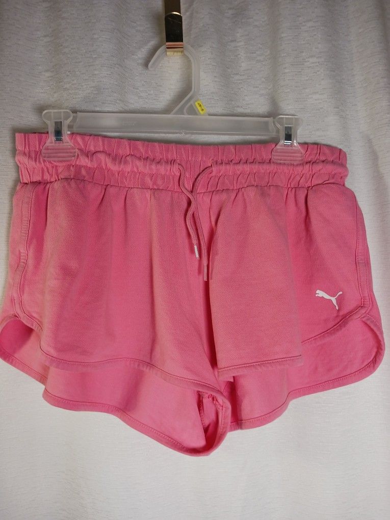 Med Puma logo sweat shorts in Bubblegum pink SUMMER 2" SHORTS Drawstring Waist 