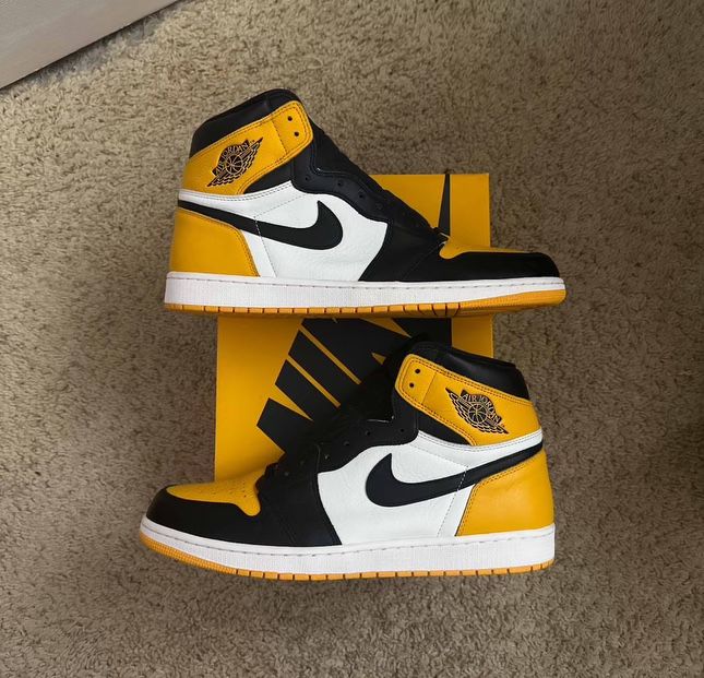 Size 15 Air Jordan High Og Yellow Toe Used With Original Box