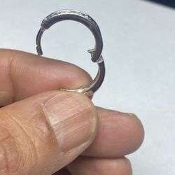 Single White Gold Diamond Earring