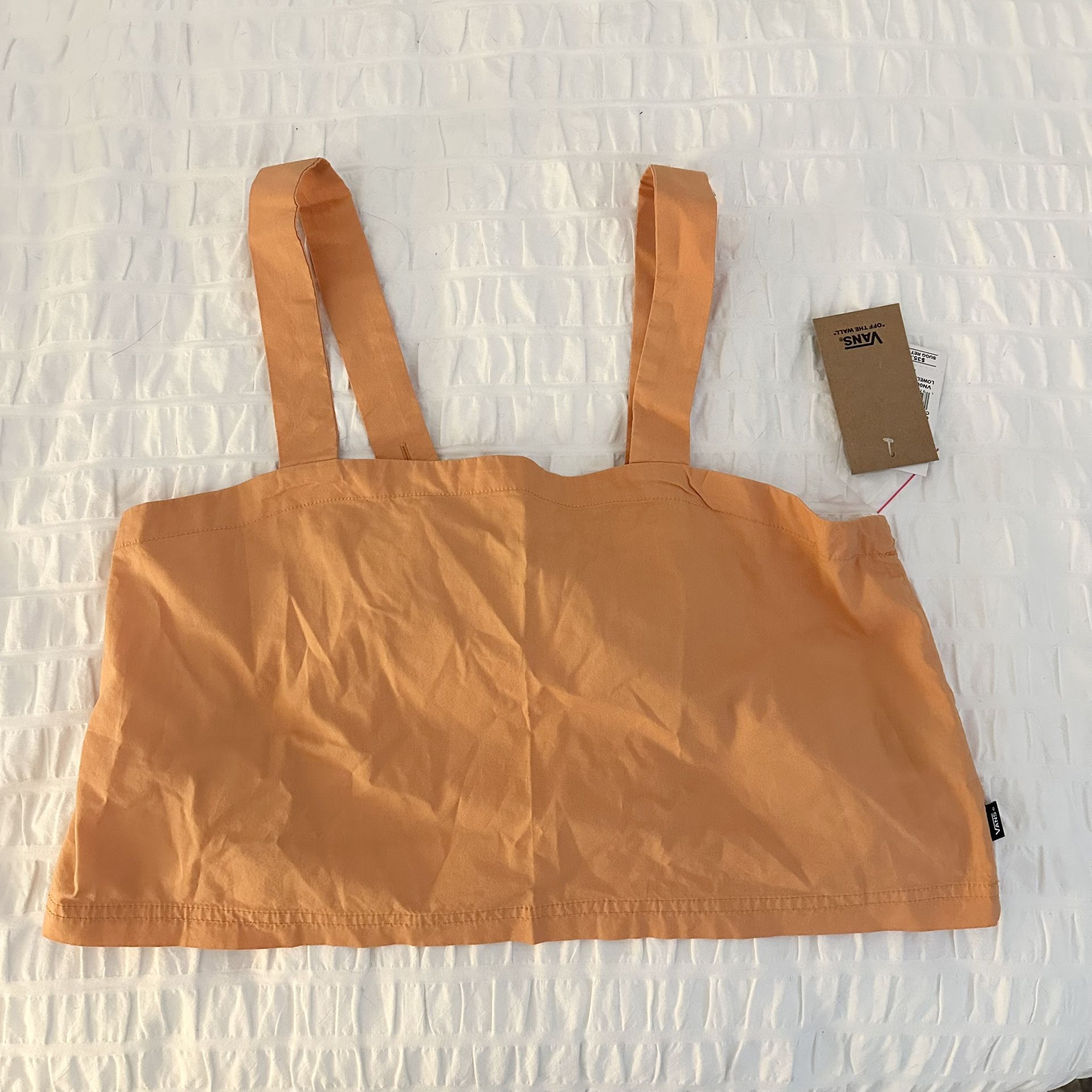 NWT Vans Lowell Square Neck Tank Orange