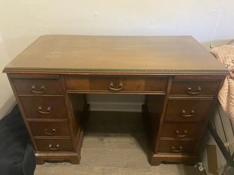 Vintage Carved Wood Desk