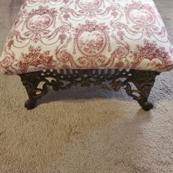 2CAST IRON VINGATE FOOT STOOLS FRENCH COUNTRY 