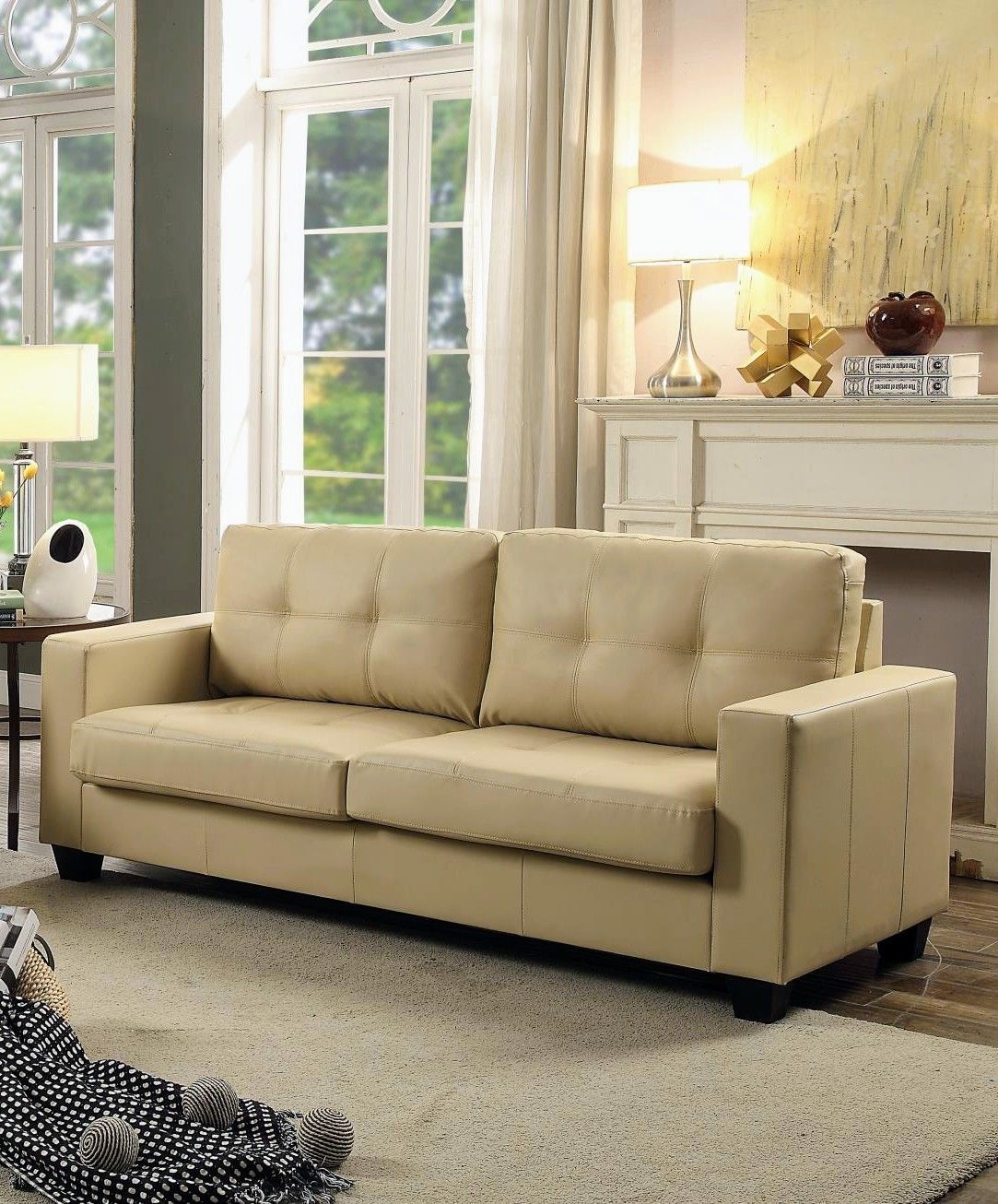 Tan Tufted Sofa ~BRAND NEW~