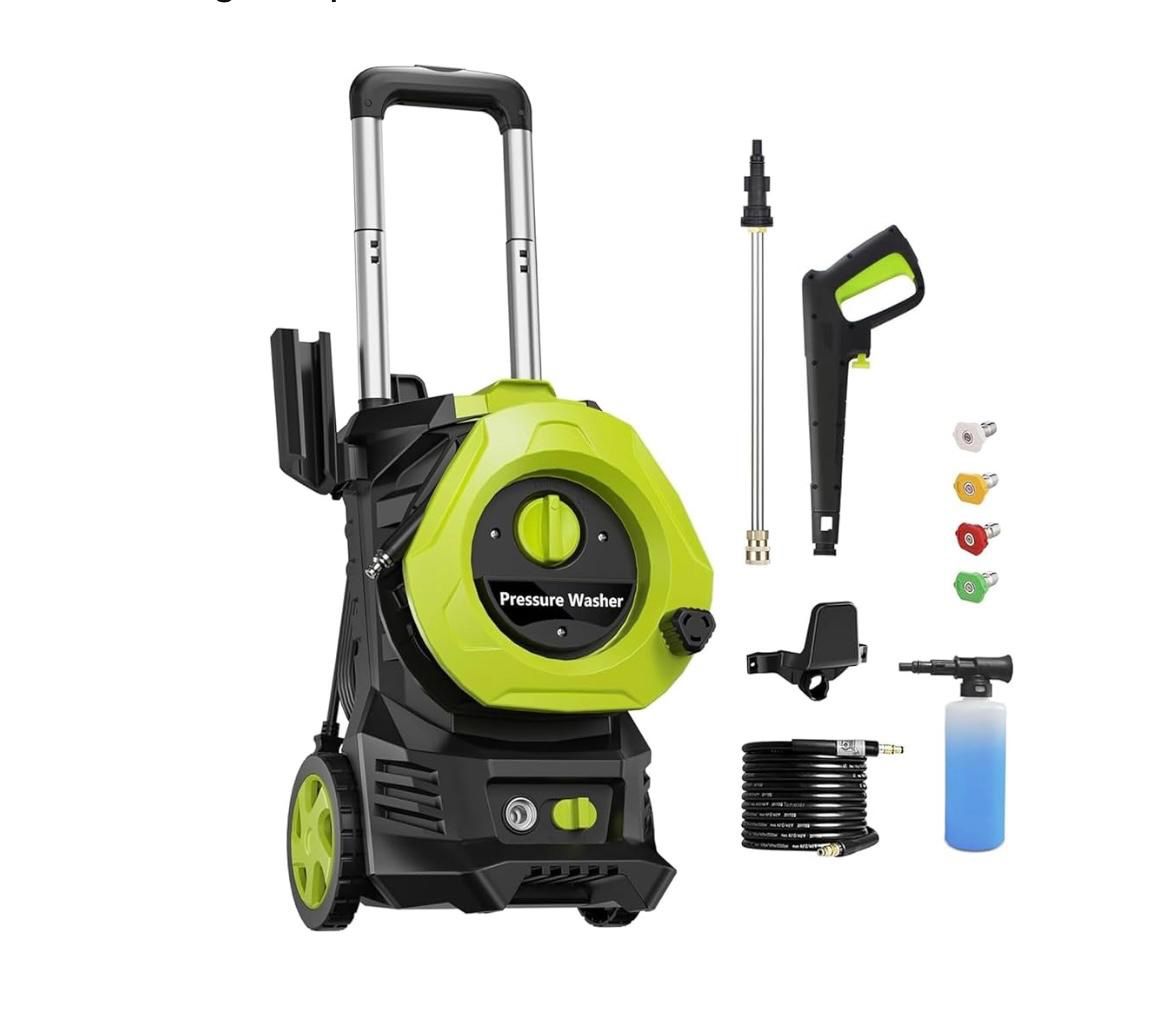 Electric Pressure Washer 4800PSI-Max 2.9GPM Power Washer with 25 Feet Hose,16.4 Feet Power Cord, Car Wash Machine Yellow Ideal G-H