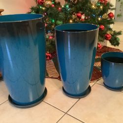 3 Large Plant Pots New Never Used In Box
