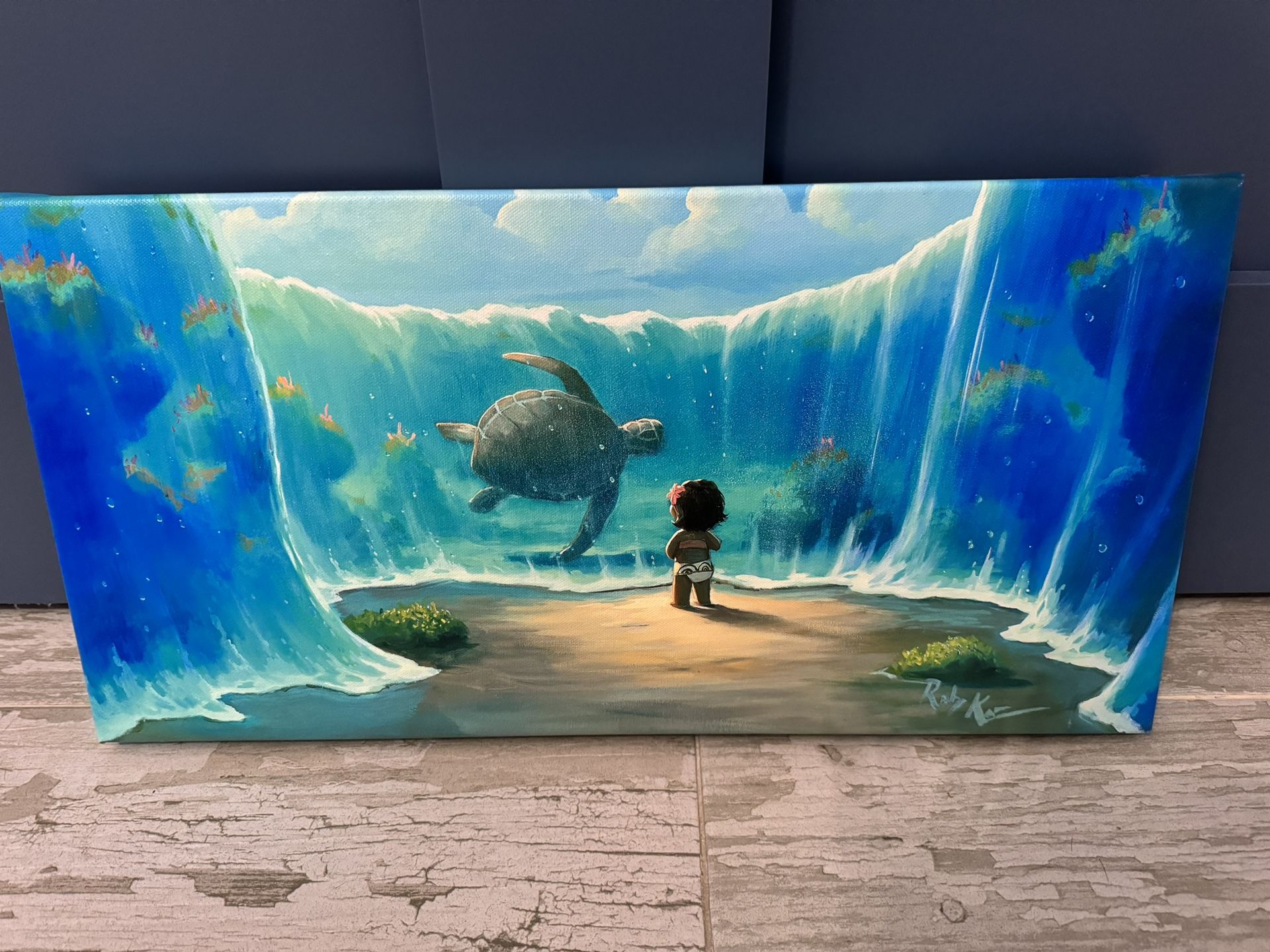 "Moana's New Friend" Painting