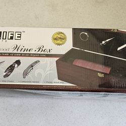 5pc Cherry Wood Wine Box