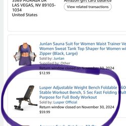 Work out Bench W Interchangeable Weights & Boxing Gloves 