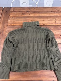 Green knit turtle neck