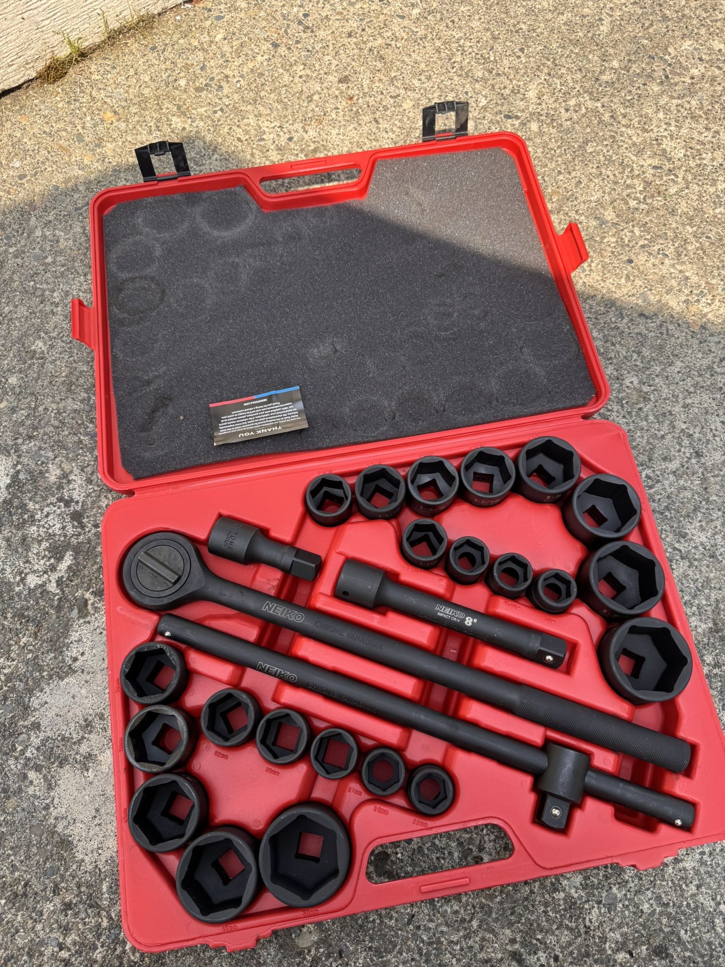 NEIKO 3/4-Inch-Drive Jumbo Master Impact Socket Set