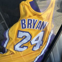 Real Stitched Kobe Bryant Framed Jersey 