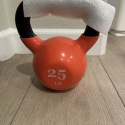 25 lb Vinyl-Coated Kettlebell – Clean & Ready to Use 