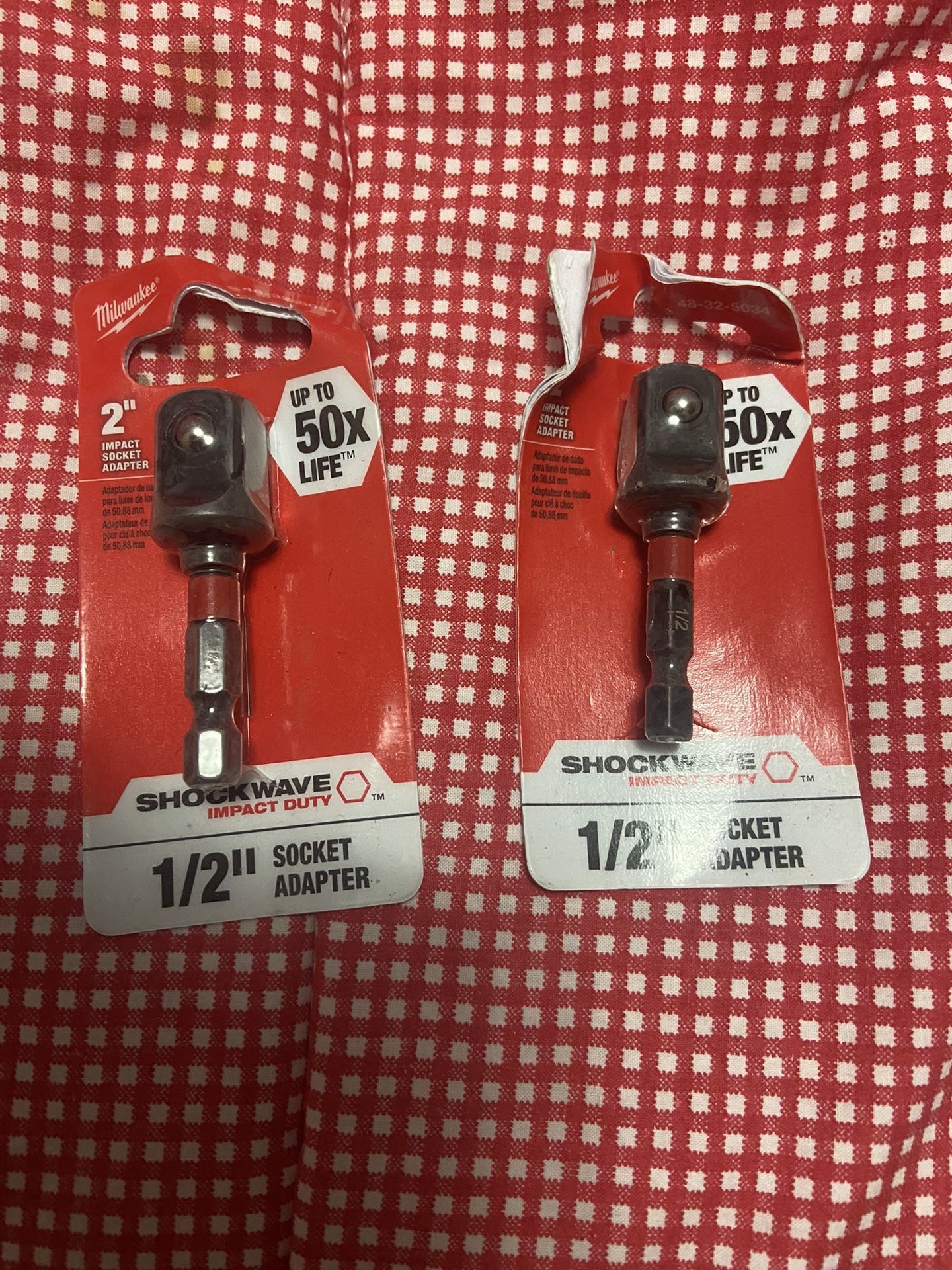 Milwaukee 1/2 Socket Adapter $5 Each