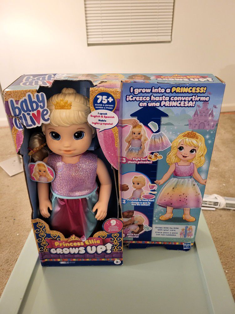 Baby Alive Princess Ellie Grows Up (white doll