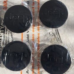 Jeep Black Center Caps (New)