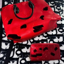Red Monogram Purse