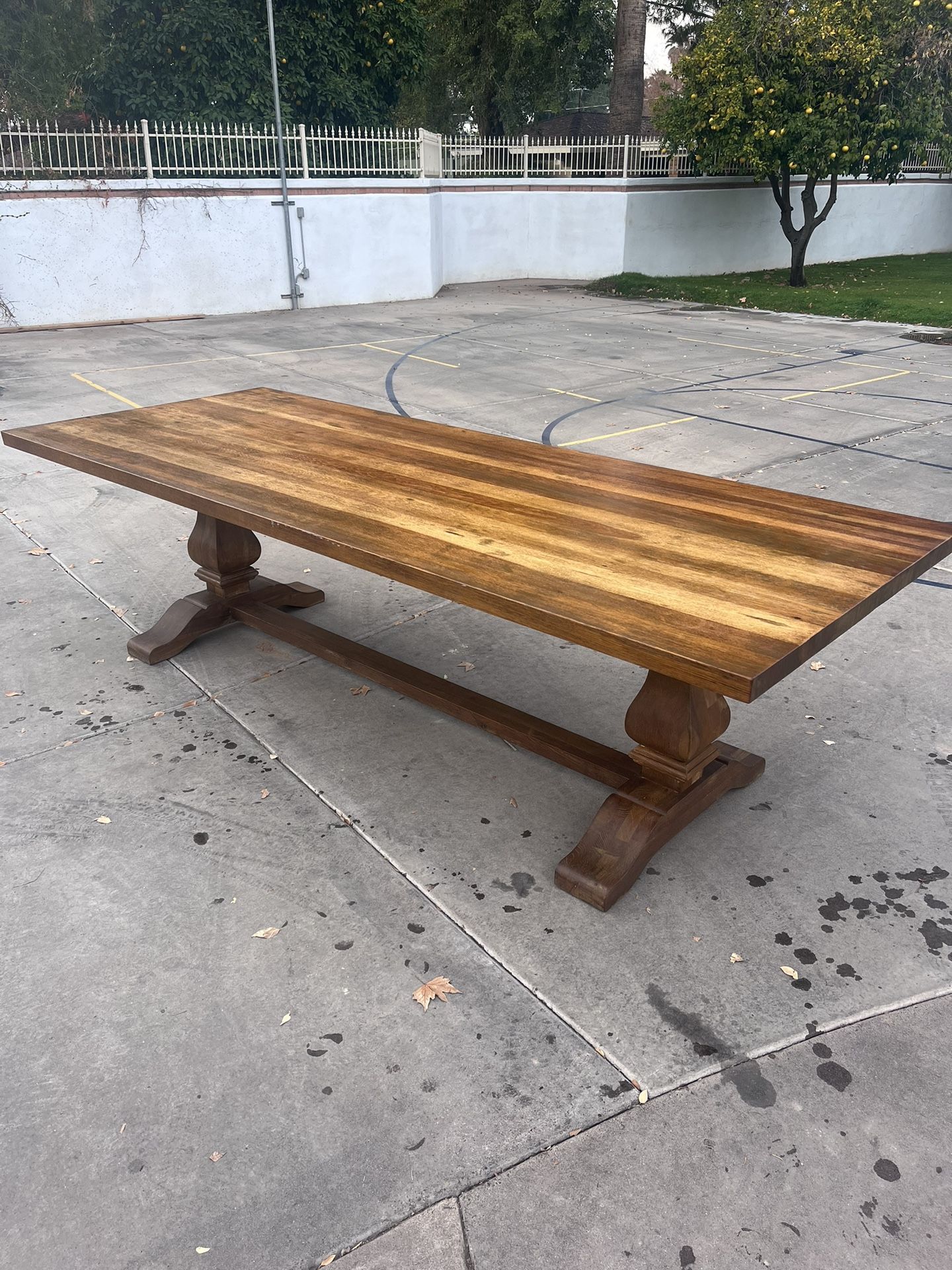 Wood dining room table