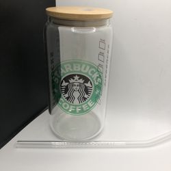 Glass Cups 16 Oz With Bamboo Kids Decorated Cups Stocking Stuffers Gifts