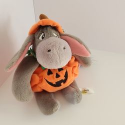 Eeyore Halloween Pumpkin 🎃 Plush Bean Bag Disney Winnie The Pooh