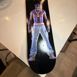Supreme Tupac Skateboard Deck SS20 32" x 8.25" Vintage Hologram 2pac