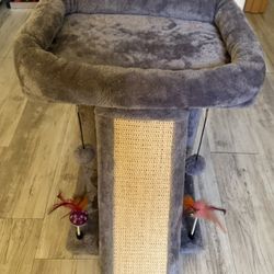 Cat Tree with Scratching Post + Toys