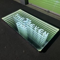 Infinity 3D LED Mirror Sign – 100×200 cm (39.3”×78.7”) – Stainless Steel Frame – Brand New