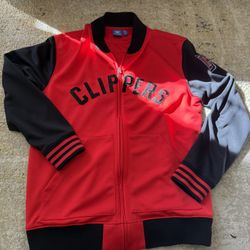 Authentic Adidas Los Angeles Clippers Men’s Jacket Black And Red Size Large, Not Kawhi, George, Harden, Jersey, Nike